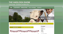 Desktop Screenshot of hadleighshow.co.uk